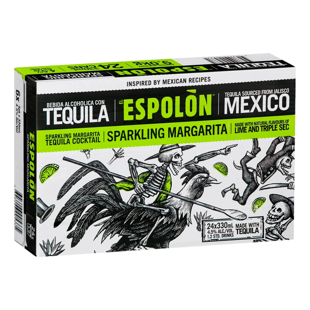 Espolon Tequila Sparkling Margarita 330ml Can Case of 24