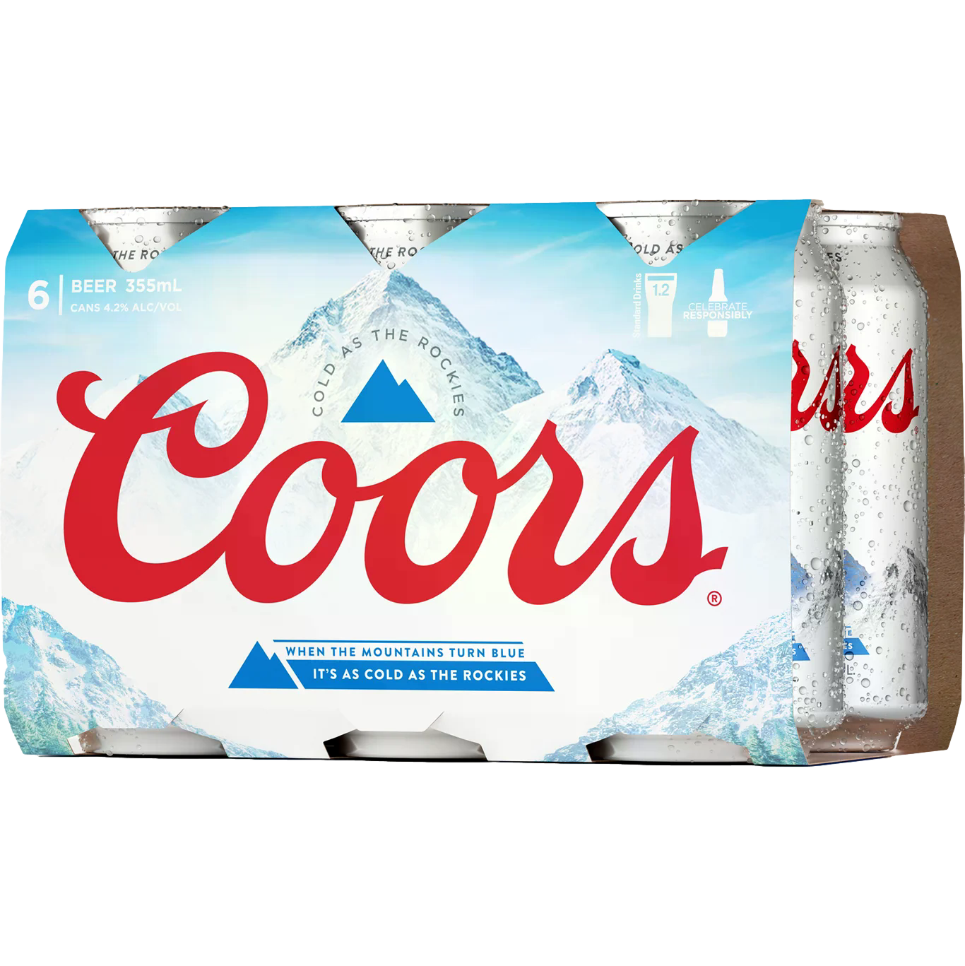 Coors Lager 355ml Can 6 Pack