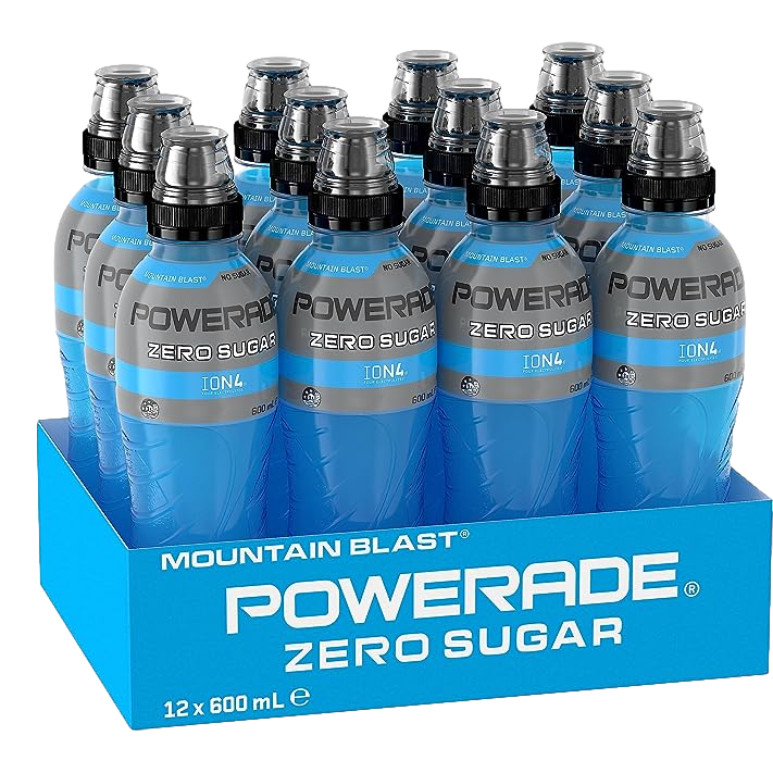 Powerade ZERO SUGAR Mountain Blast 600ml Case of 12