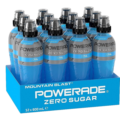 Powerade Zero Sugar Mountain Blast 600ml Case of 12