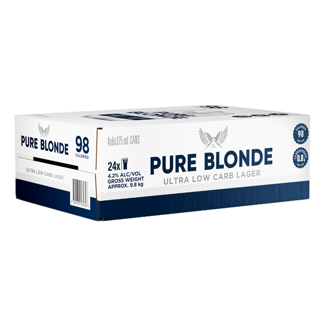 Pure Blonde Ultra Low Carb 80% Lager 375ml Can Case of 24