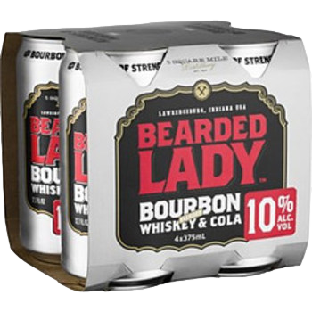 Bearded Lady & Cola 10% 375ml Can 4 Pack