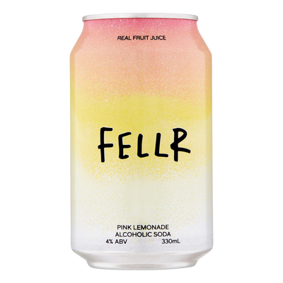 Fellr Pink Lemonade Seltzer 4% 330ml Can Case of 24