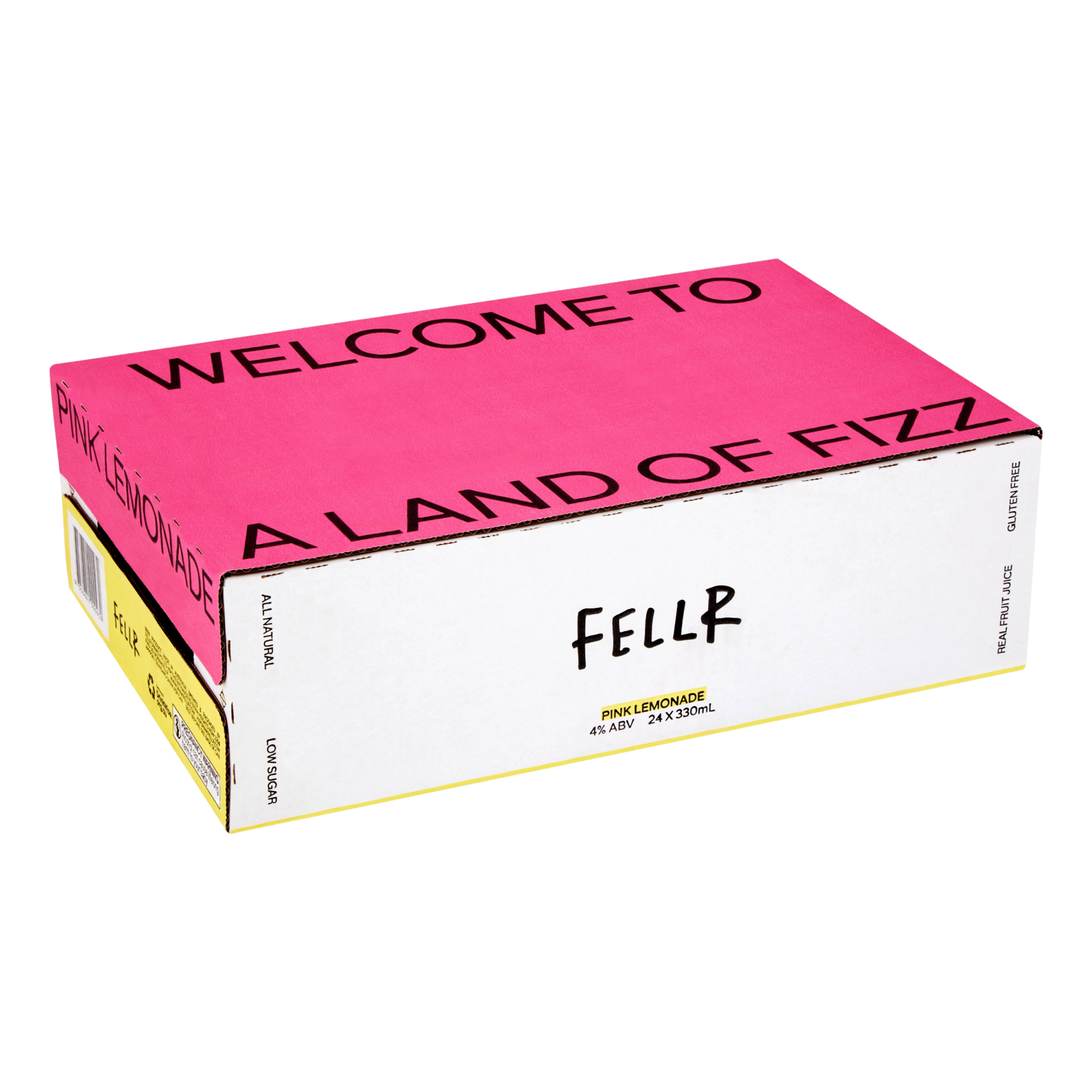 Fellr Pink Lemonade Seltzer 4% 330ml Can Case of 24
