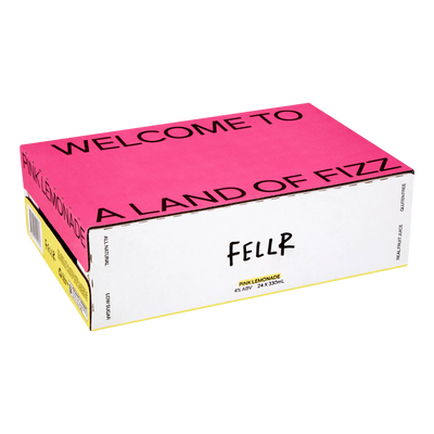 Fellr Pink Lemonade Seltzer 4% 330ml Can Case of 24