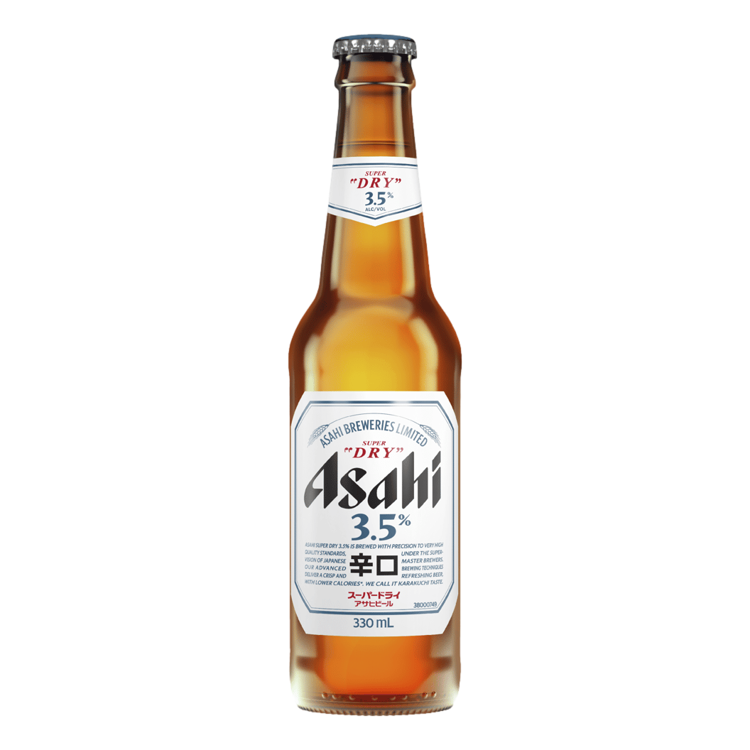 Asahi Super Dry Lager 3.5% 330ml Bottle 6 Pack