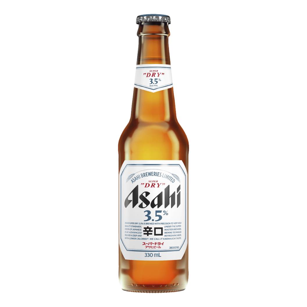 Asahi Super Dry Lager 3.5% 330ml Bottle Case of 24