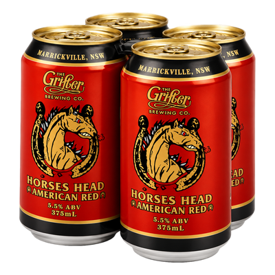 Grifter Horses Head American Red Ale 5.5% 375ml Can 4 Pack