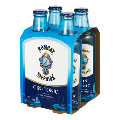 Bombay Sapphire Gin & Tonic 275ml Bottle 4 Pack