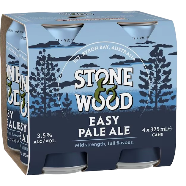 Stone & Wood Easy Pale Ale 3.5% 375ml Can 4 Pack