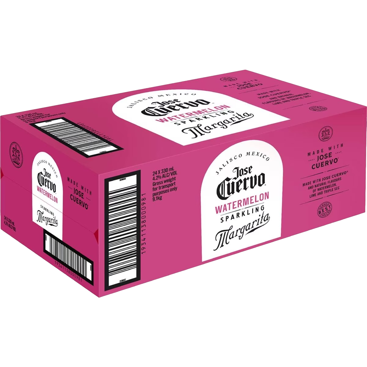 Jose Cuervo Watermelon Sparkling Margarita 330ml Can Case of 24