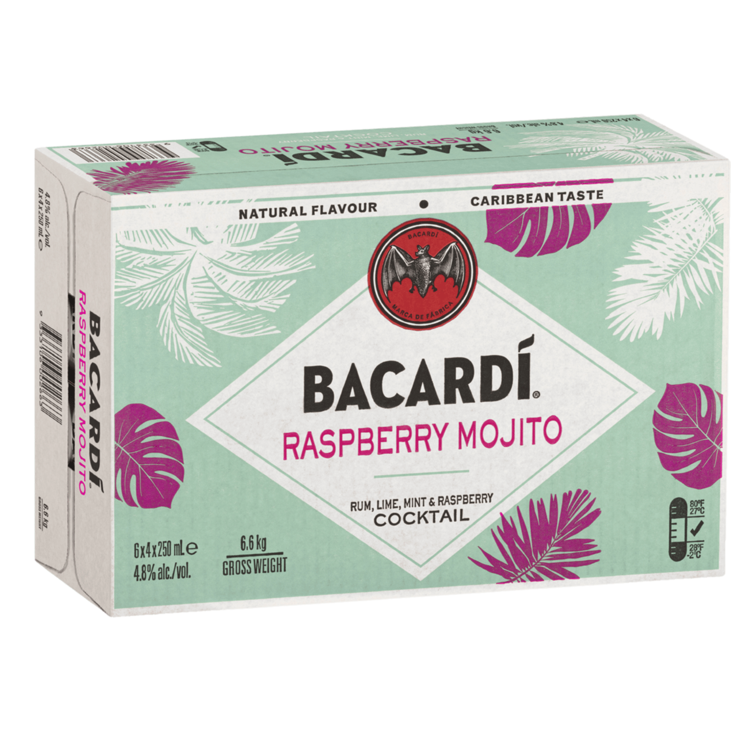 Bacardi Raspberry Mojito 250ml Can Case of 24