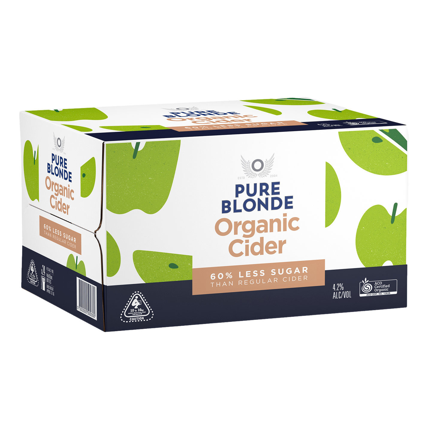 Pure Blonde Organic Apple Cider 355ml Bottle Case of 24