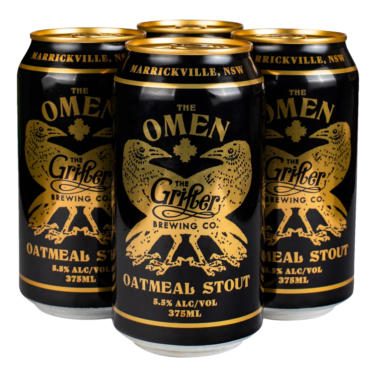 Grifter The Omen Oatmeal Stout 375ml Can 4 Pack