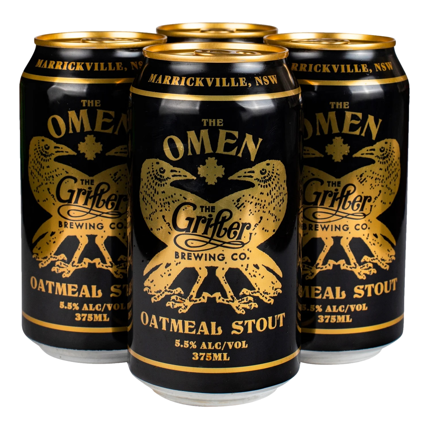 Grifter The Omen Oatmeal Stout 375ml Can 4 Pack