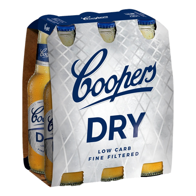 Coopers Dry Low Carb Mid-Strength Lager 3.5% 355ml Bottle 6 Pack