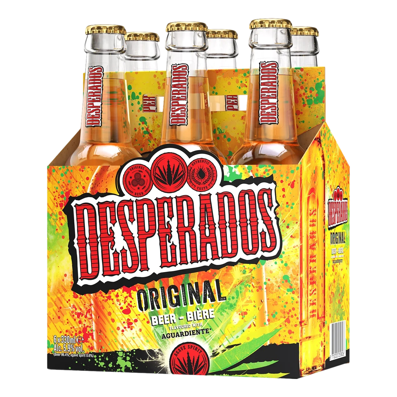 Desperados Original Beer with Aguardiente 330ml Bottle 6 Pack