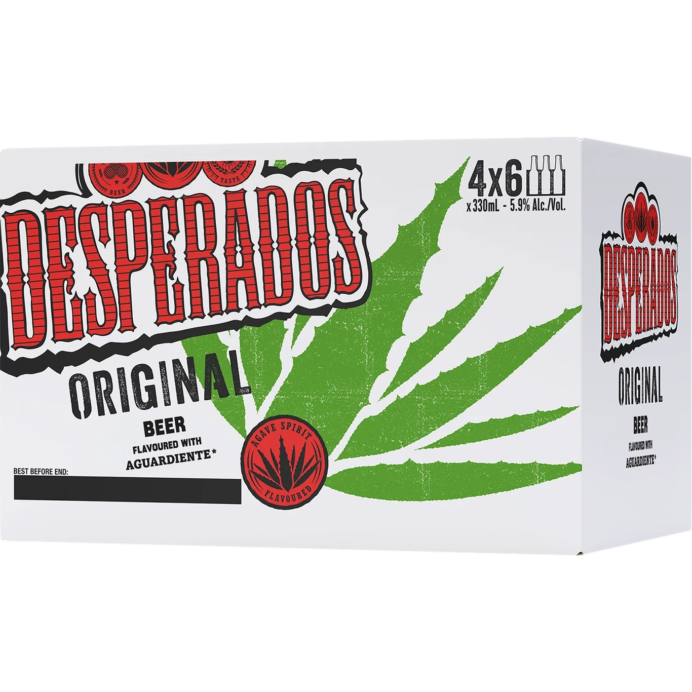 Desperados Original Beer with Aguardiente 330ml Bottle  Case of 24