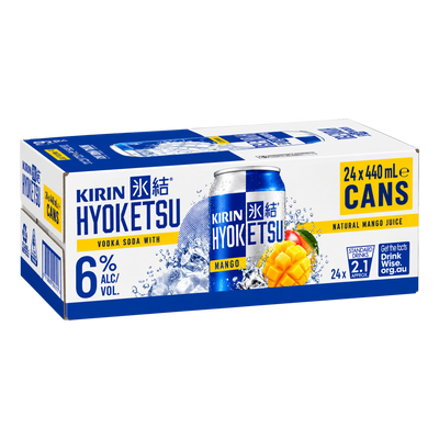 Kirin Hyoketsu Mango Vodka Soda 6% 440ml Can Case of 24