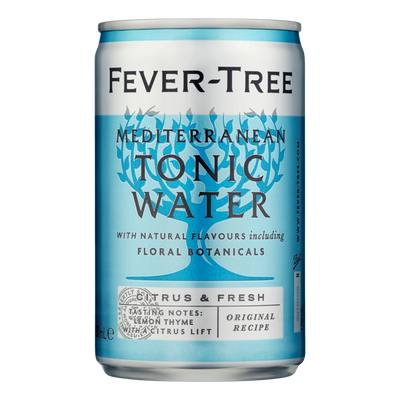 Fever Tree Mediterranean Tonic Water 150ml Can Case of 24