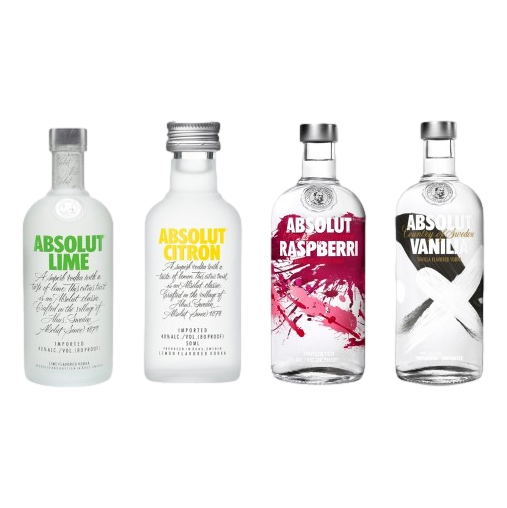 Absolute Mini Absolut Vodka Flavour Mini Mix 50ml 4 Pack - Camperdown Cellars