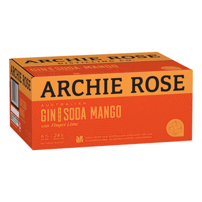 Archie Rose Gin & Mango & Native Finger Lime Soda 330ml Can Case of 24