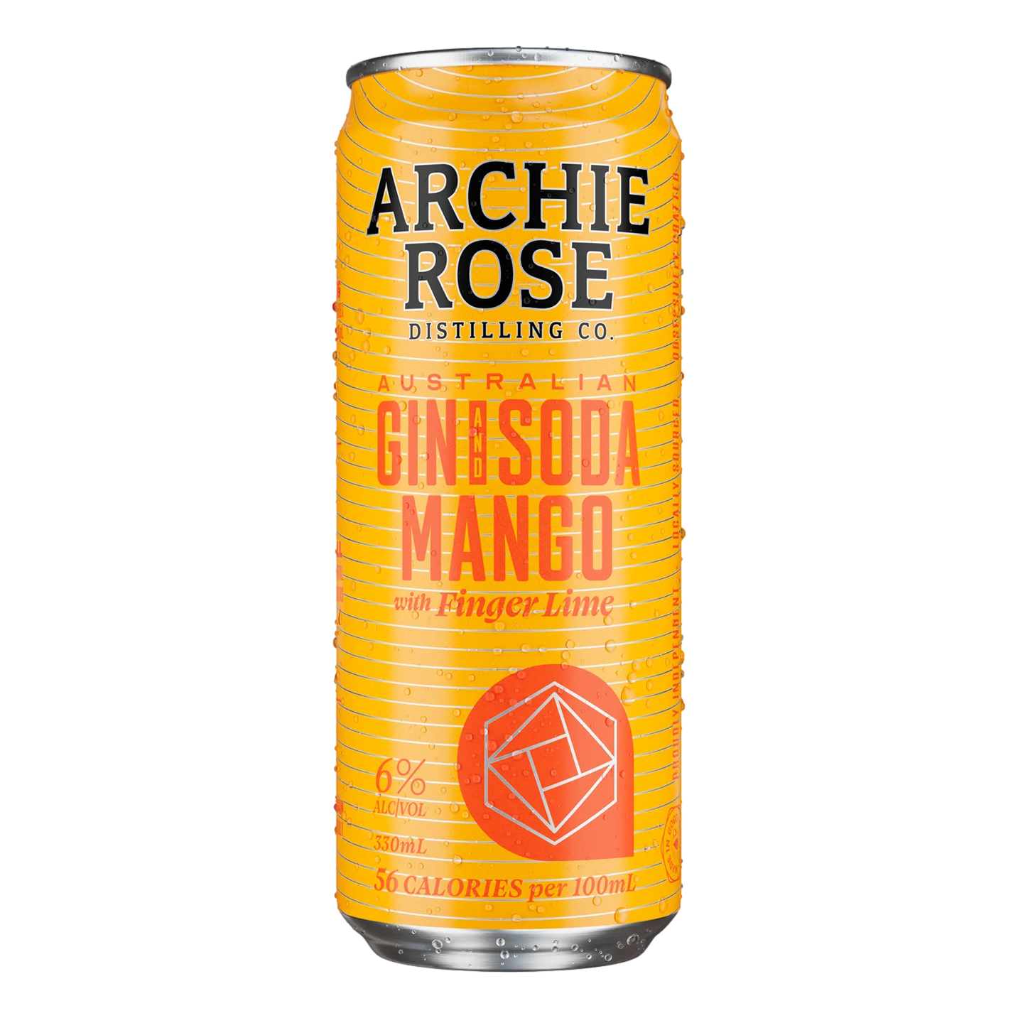 Archie Rose Gin & Mango & Native Finger Lime Soda 330ml Can Single ...