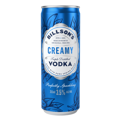 Billson's Creamy Vodka 3.5% 355ml Can Case Case of 24