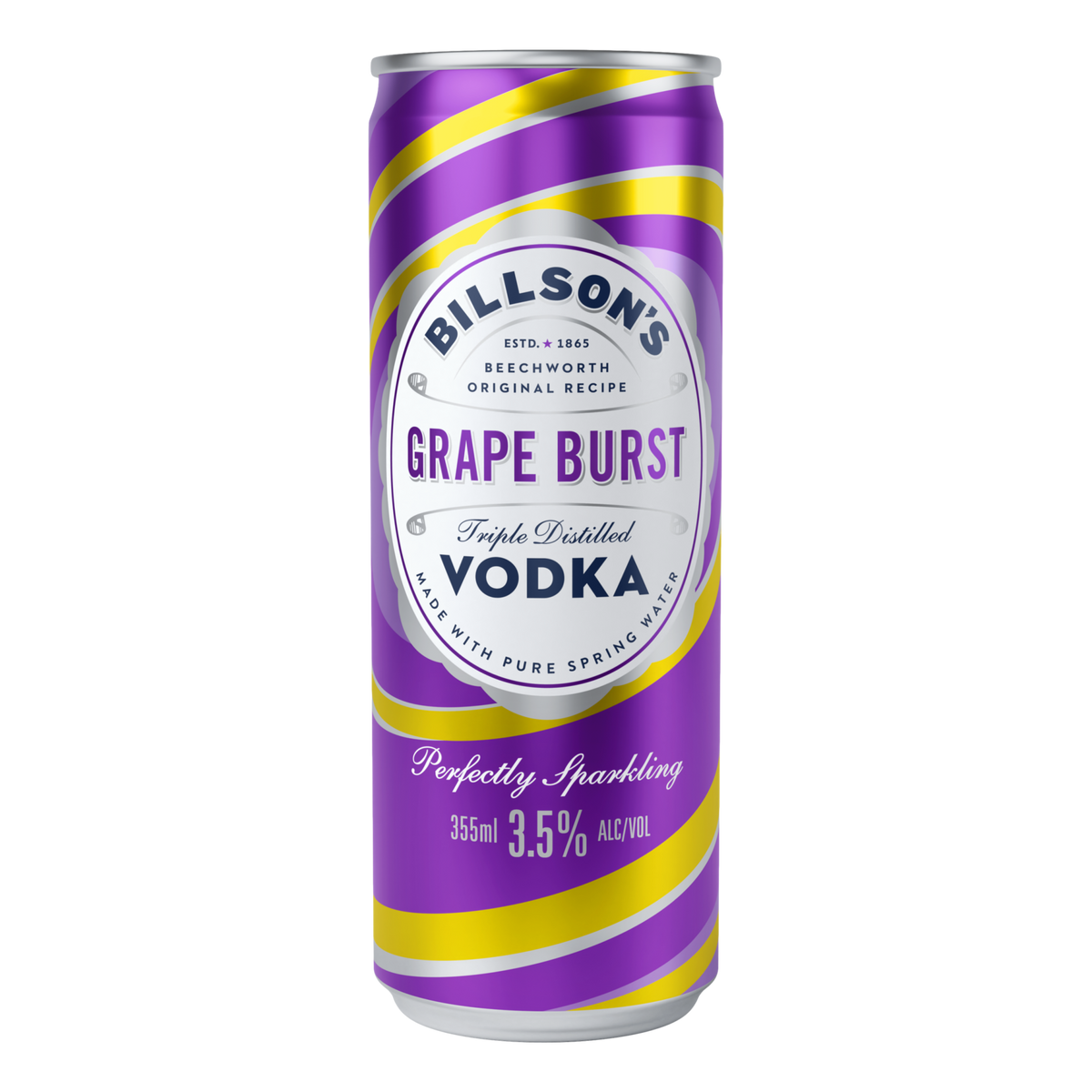 Billson's Grape Burst Vodka 3.5% 355ml Can Single