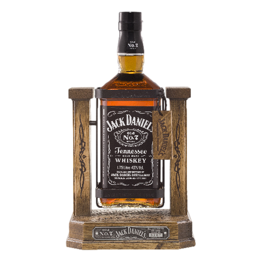 Jack Daniel's Old No.7 Tennessee Whiskey 1.75L Wooden Cradle