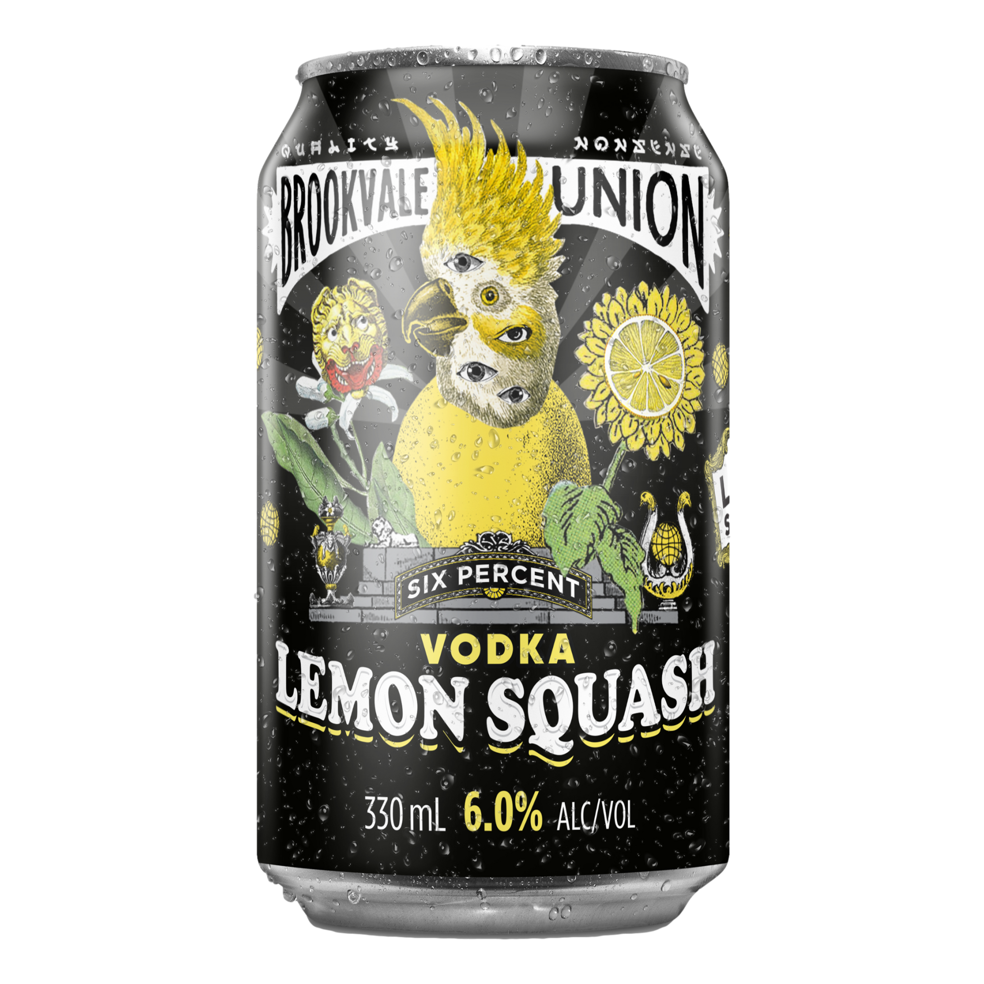 Brookvale Union Vodka Lemon Squash 6% 330ml Can Single