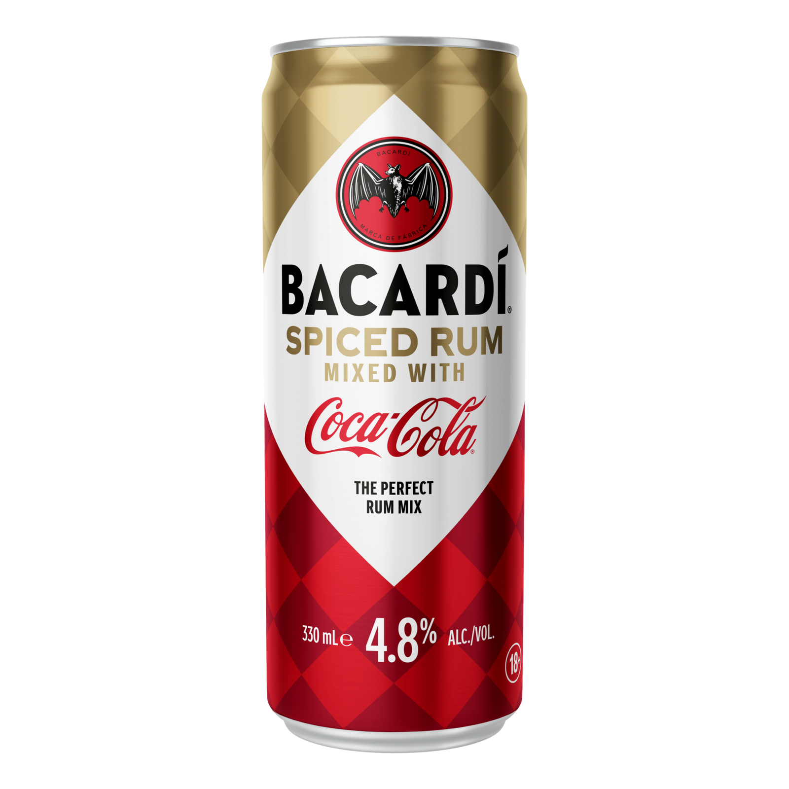 Bacardi Spiced Rum & Coca-Cola 330ml Can Single