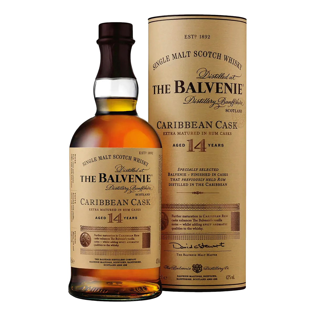 The Balvenie Caribbean Cask Single Malt Scotch Whisky 14YO 700ml
