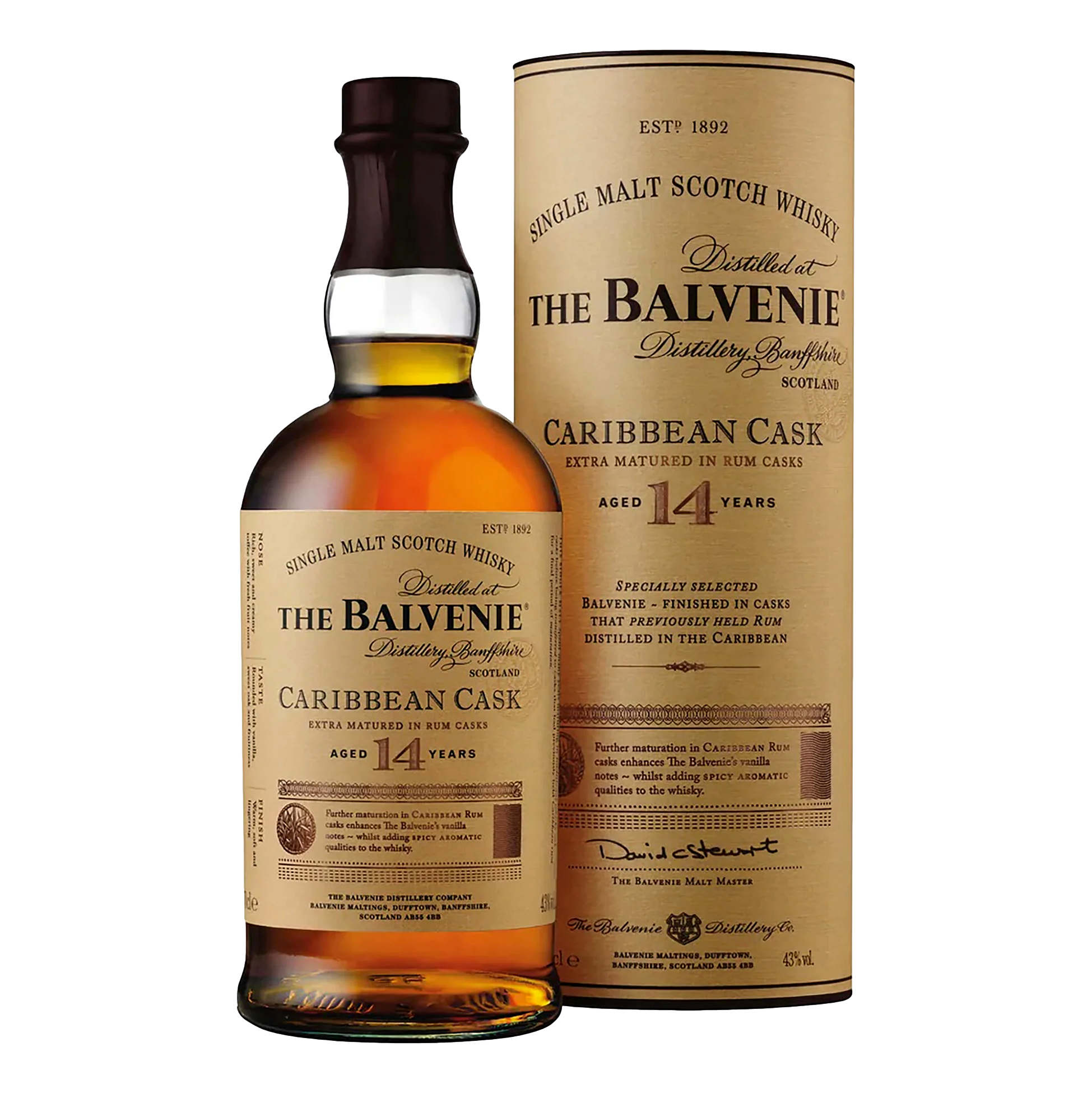 The Balvenie Caribbean Cask Single Malt Scotch Whisky 14YO 700ml