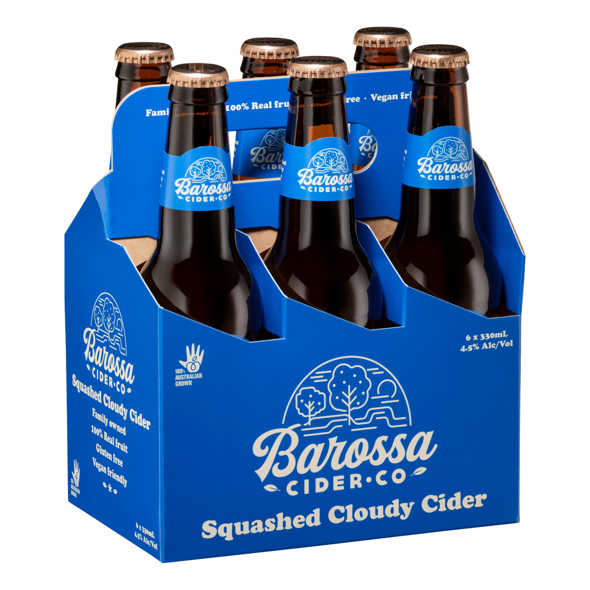 Barossa Cider Co. Squashed Cloudy Apple & Pear Cider 330ml Bottle 6 Pack