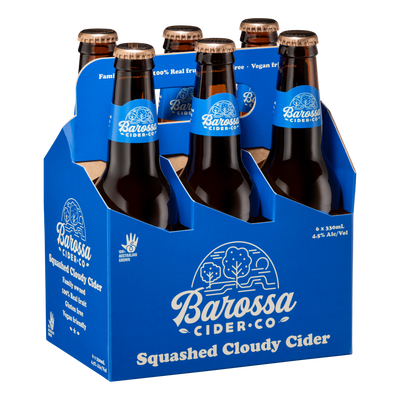 Barossa Cider Co. Squashed Cloudy Apple & Pear Cider 330ml Bottle 6 Pack