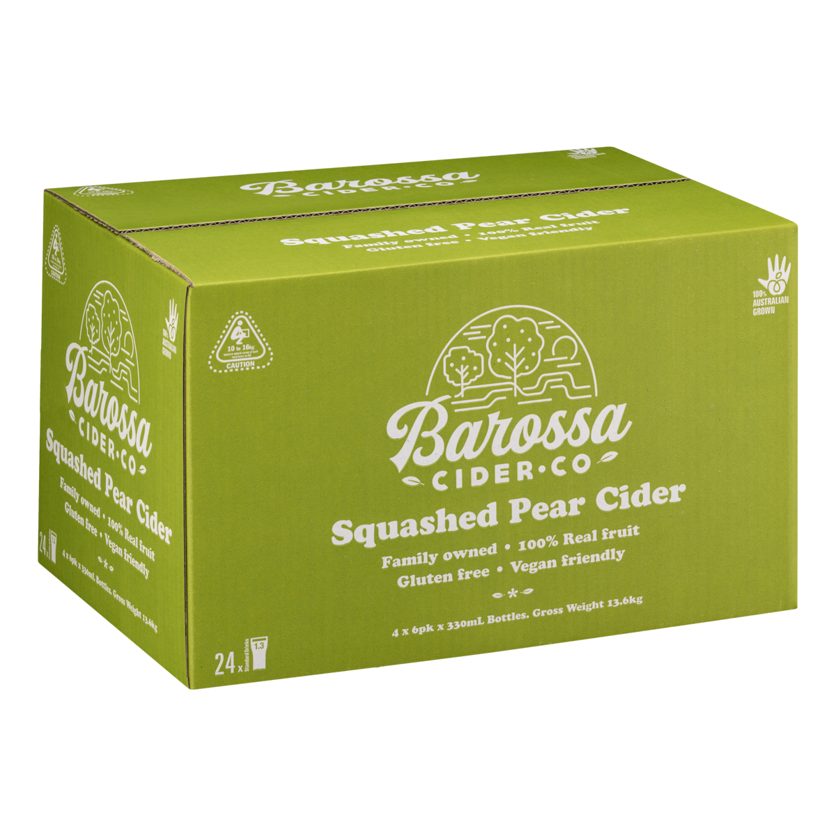 Barossa Cider Co. Squashed Pear Cider 330ml Bottle Case of 24