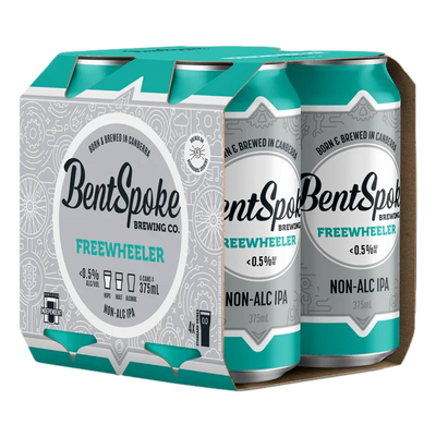 BentSpoke Freewheeler Non Alcohlic IPA 375ml Can 4 Pack - Camperdown Cellars
