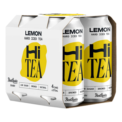 BentSpoke Hi Tea Lemon Hard Iced Tea 5% 375ml Can 4 Pack - Camperdown Cellars