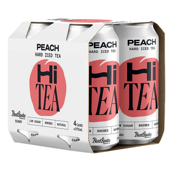 Express Hard Tea BentSpoke Hi Tea Peach Hard Iced Tea 5% 375ml Can 4 Pack - Camperdown ...