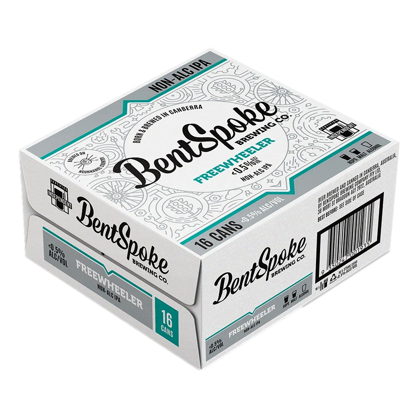 BentSpoke Freewheeler Non Alcohlic IPA 375ml Can Case of 16 - Camperdown Cellars