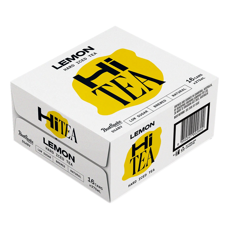 BentSpoke Hi Tea Lemon Hard Iced Tea 5% 375ml Can Case of 16 - Camperdown Cellars