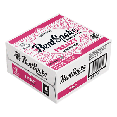 BentSpoke Frenzy Raspberry Beer 5.8% 375ml Can Case of 16