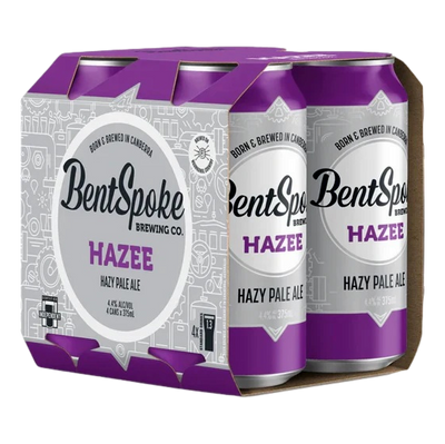 BentSpoke Hazee Hazy Pale Ale 375ml Can 4 Pack - Camperdown Cellars