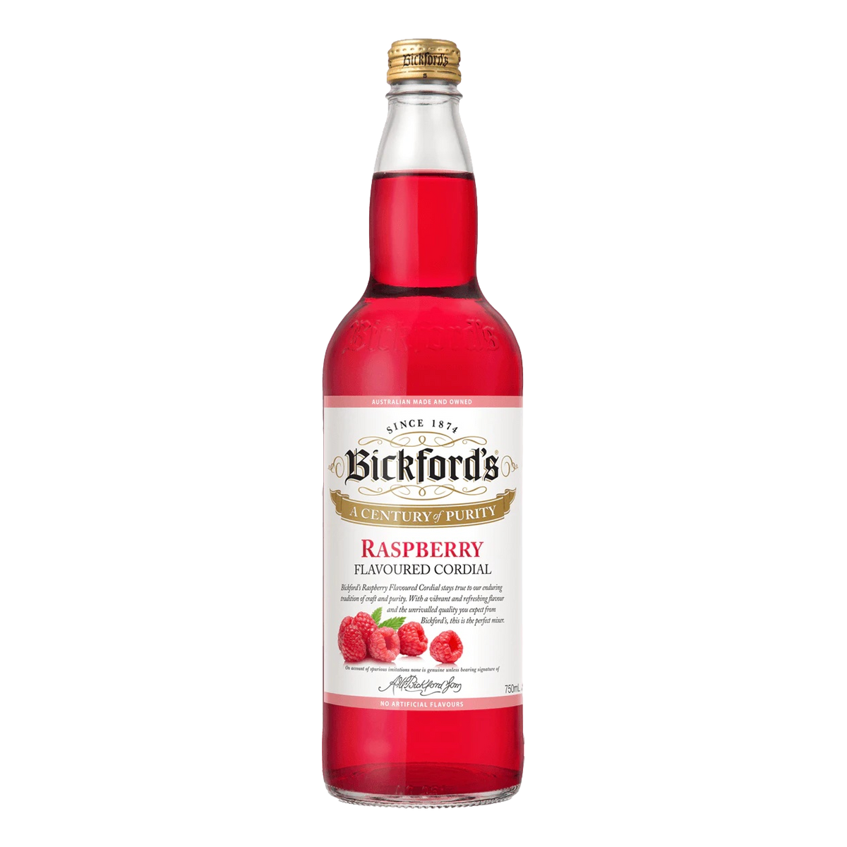 Bickford's Raspberry Cordial 750ml