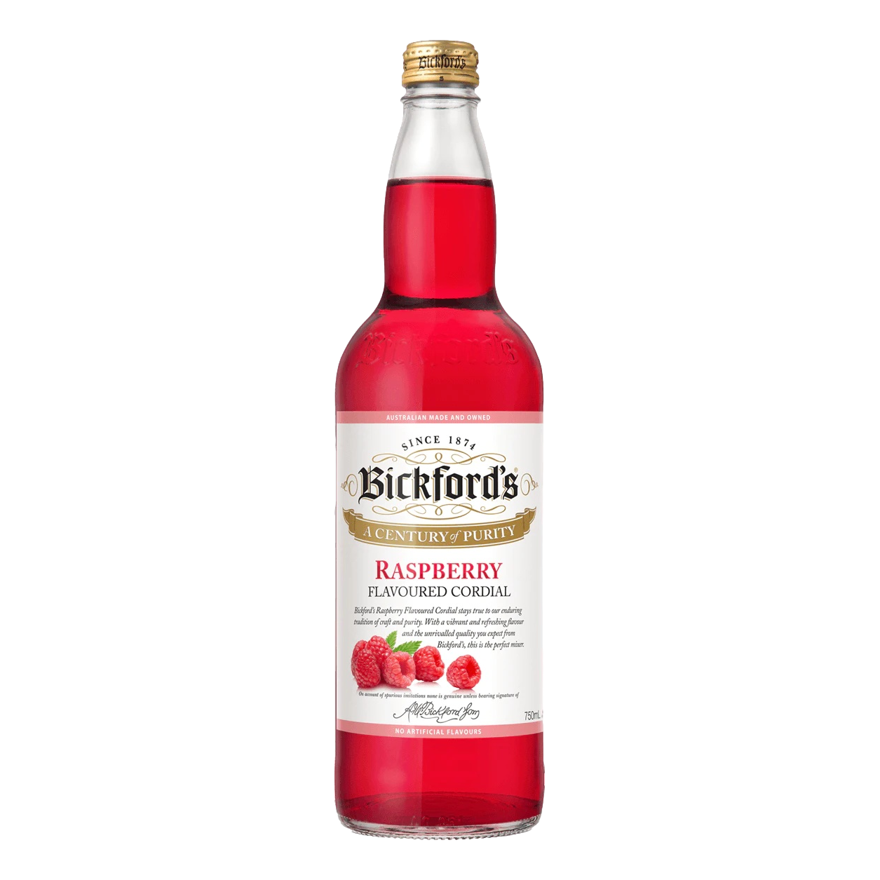Bickford's Raspberry Cordial 750ml