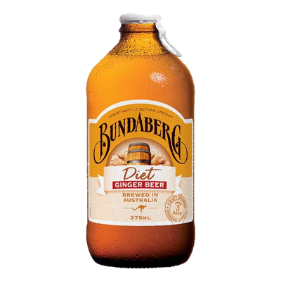 Bundaberg Diet Ginger Beer 375ml Bottle 4 Pack