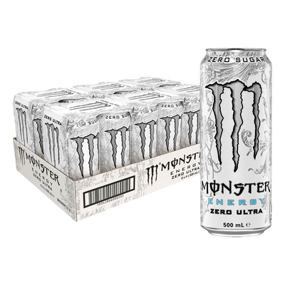 Monster Energy Drink ZERO ULTRA 500ml Can  Case of 24