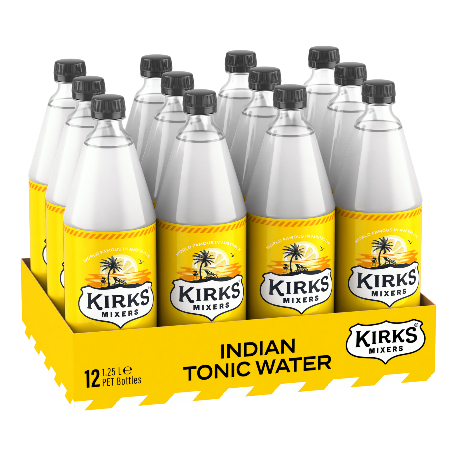 Kirks Indian Tonic Water 1.25L Bottle Case of 12