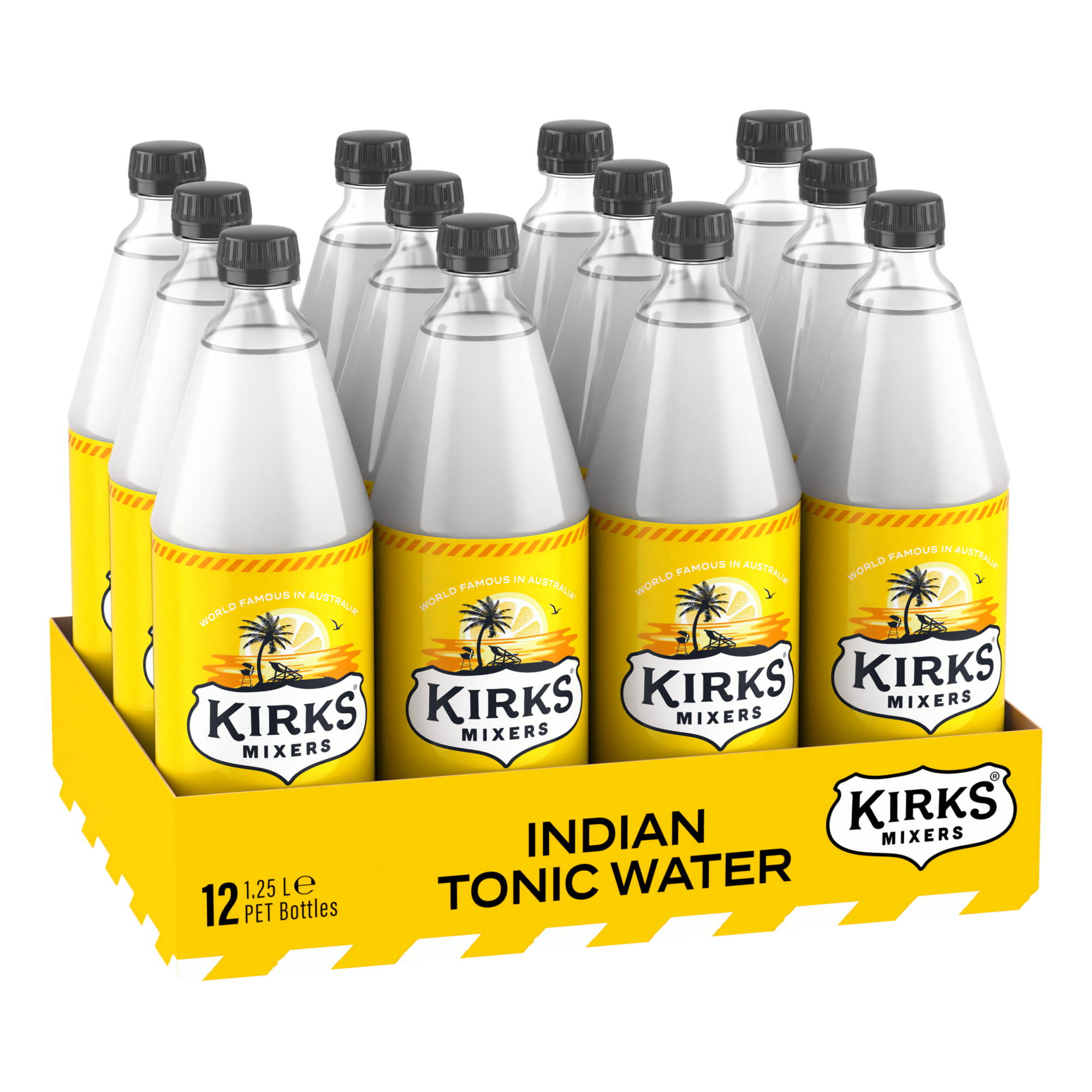 Kirks Indian Tonic Water 1.25L Bottle Case of 12